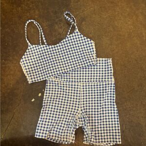 Women’s All In Motion Blue Gingham SET